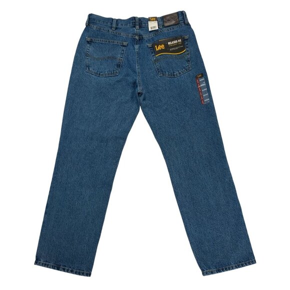Lee Mens Relaxed Fit Blue Denim Jeans 34x30, Classic Style Durable & Comfortable - Picture 2 of 8